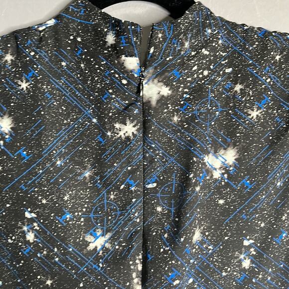 Star Wars Black and Blue Subtle Fit and Flare High Neck Dress Size Small - Picture 6 of 10